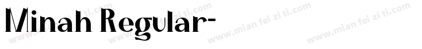 Minah Regular字体转换